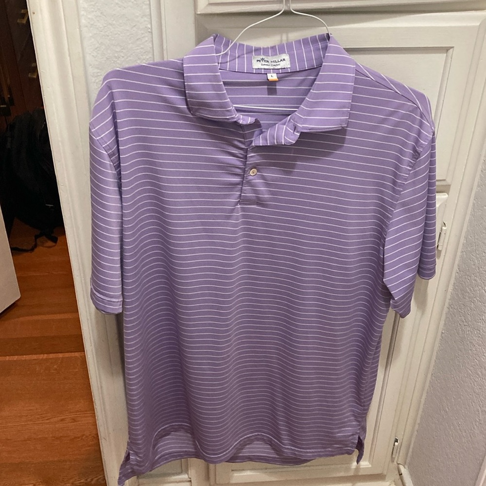 Men’s Lavender Large Peter Millar Shirt - good condition